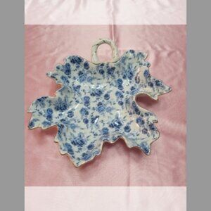 Vintage Antique Reflections by  J Godinger  Leaf Shape Pickle  Dish